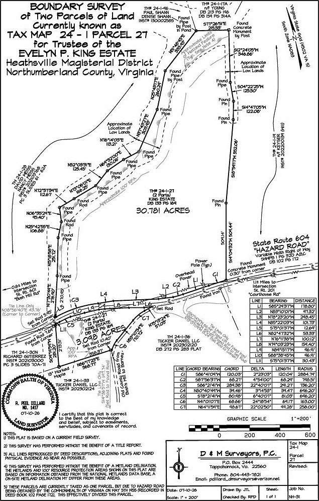 33.9 Acres of Land for Sale in Heathsville, Virginia