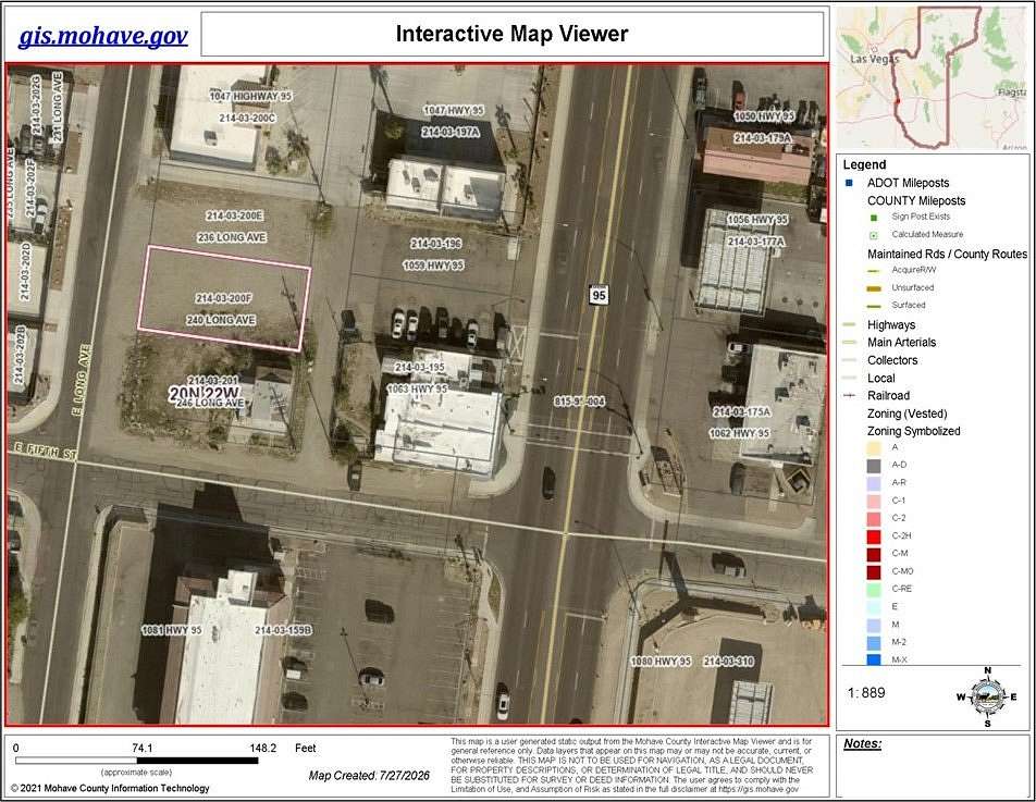 0.11 Acres of Commercial Land for Sale in Bullhead City, Arizona