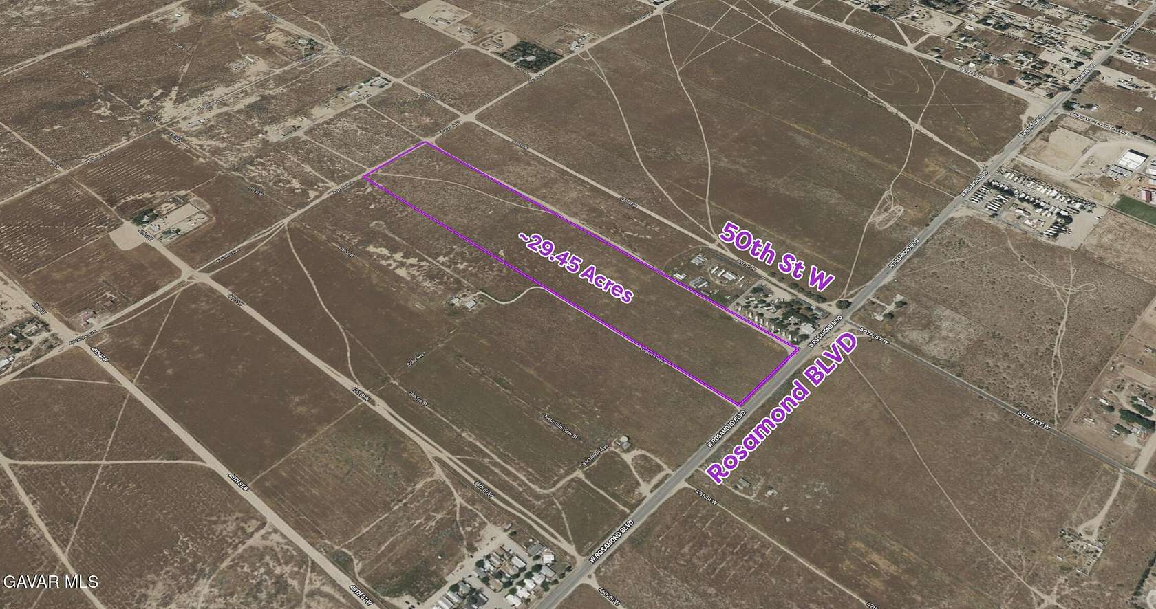 29.3 Acres of Land for Sale in Rosamond, California