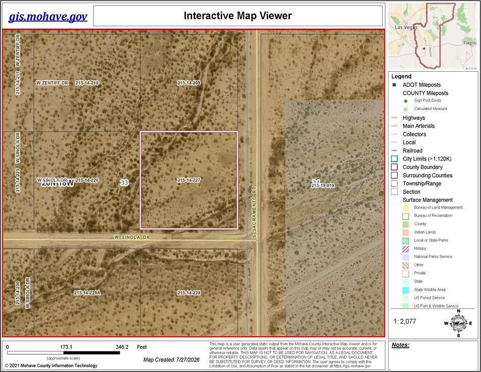 2 Acres of Commercial Land for Sale in Golden Valley, Arizona