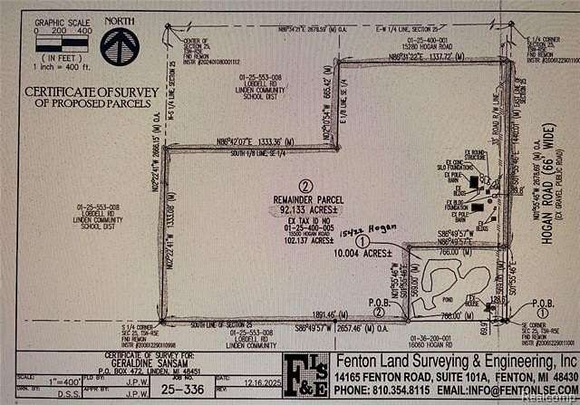 92.1 Acres of Agricultural Land for Sale in Argentine Township, Michigan