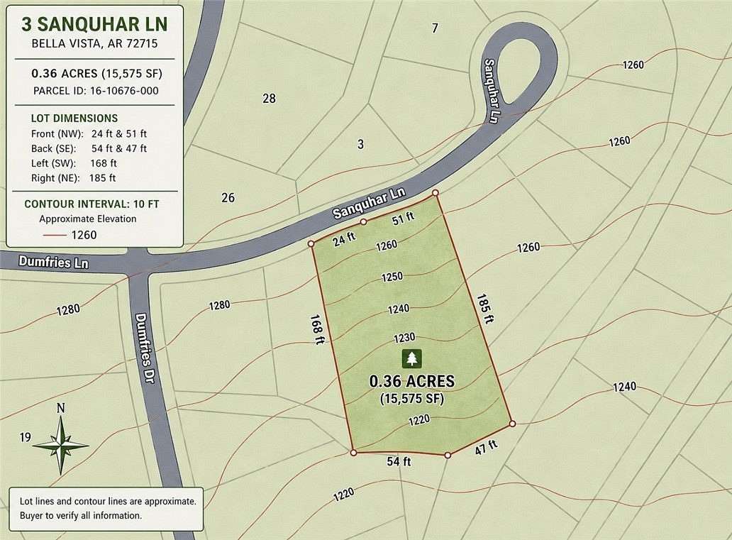0.36 Acres of Residential Land for Sale in Bella Vista, Arkansas