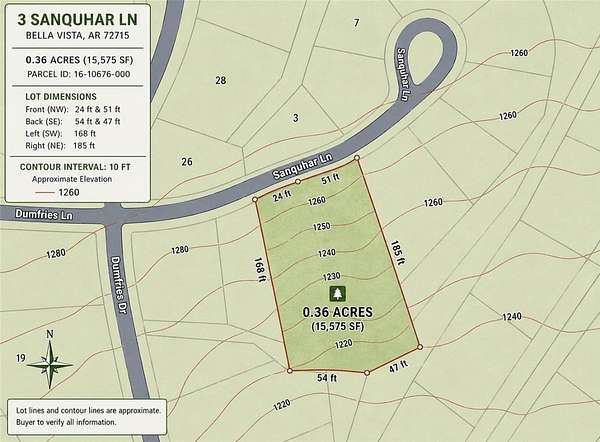 0.36 Acres of Residential Land for Sale in Bella Vista, Arkansas
