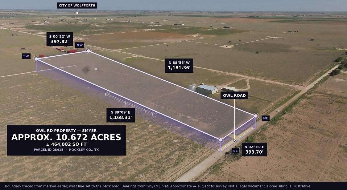 10.7 Acres of Land for Sale in Ropesville, Texas
