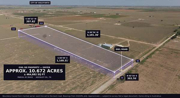 10.7 Acres of Land for Sale in Ropesville, Texas