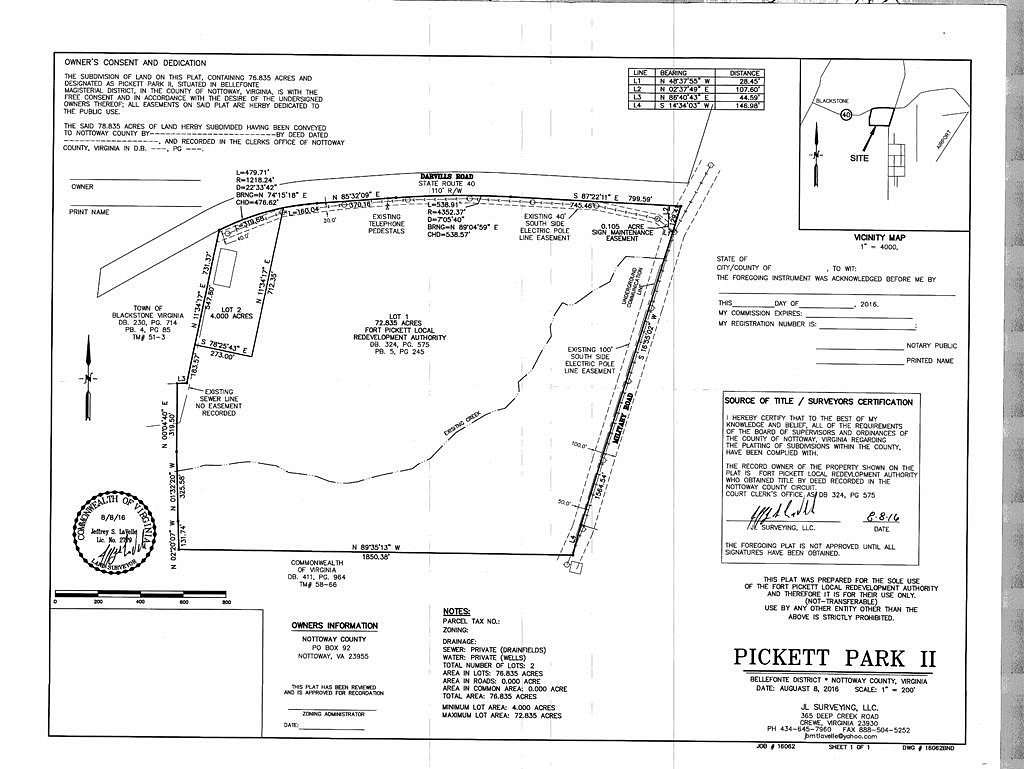 72.8 Acres of Mixed-Use Land for Sale in Blackstone, Virginia