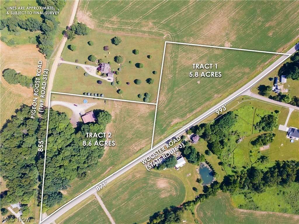 14.5 Acres of Land with Home for Auction in Howard, Ohio