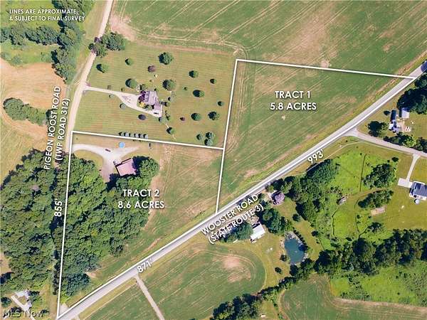 14.5 Acres of Land with Home for Auction in Howard, Ohio