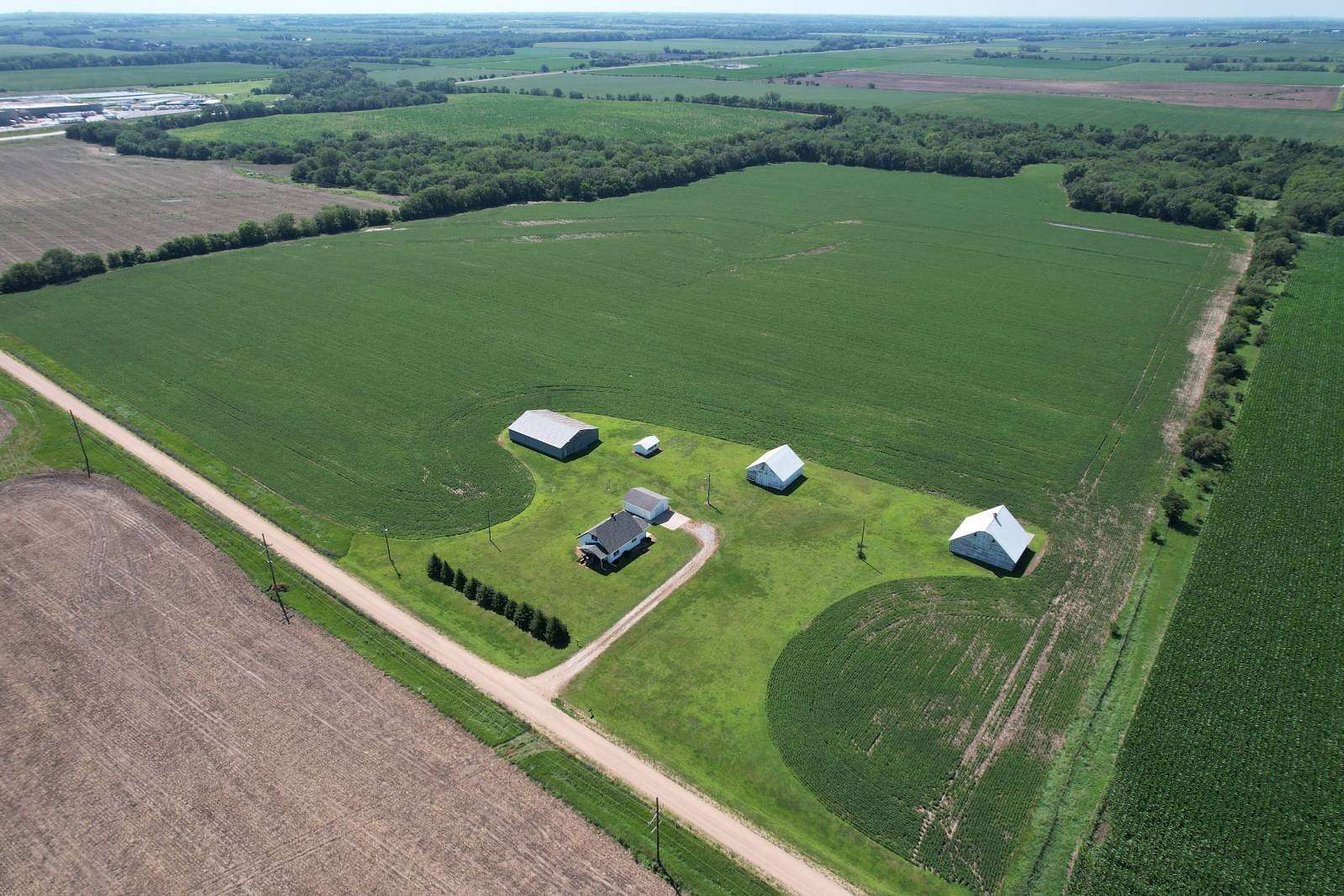 79.3 Acres of Land with Home for Auction in Crete, Nebraska