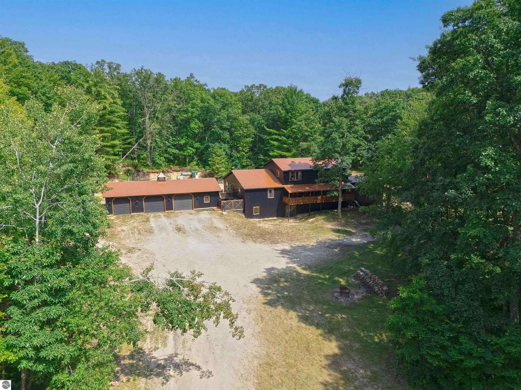 10.2 Acres of Recreational Land with Home for Sale in Bitely, Michigan