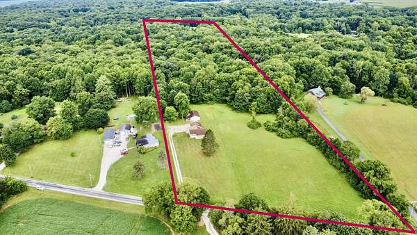 7.85 Acres of Land with Home for Sale in Peru, Indiana