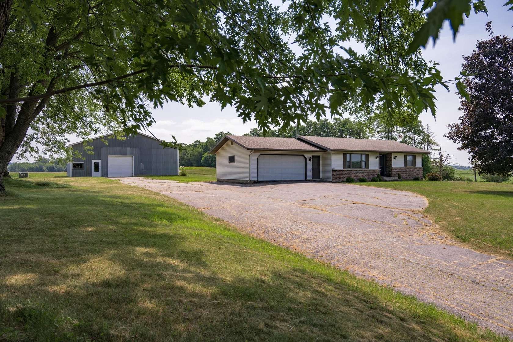 5 Acres of Land with Home for Sale in New Lisbon, Wisconsin