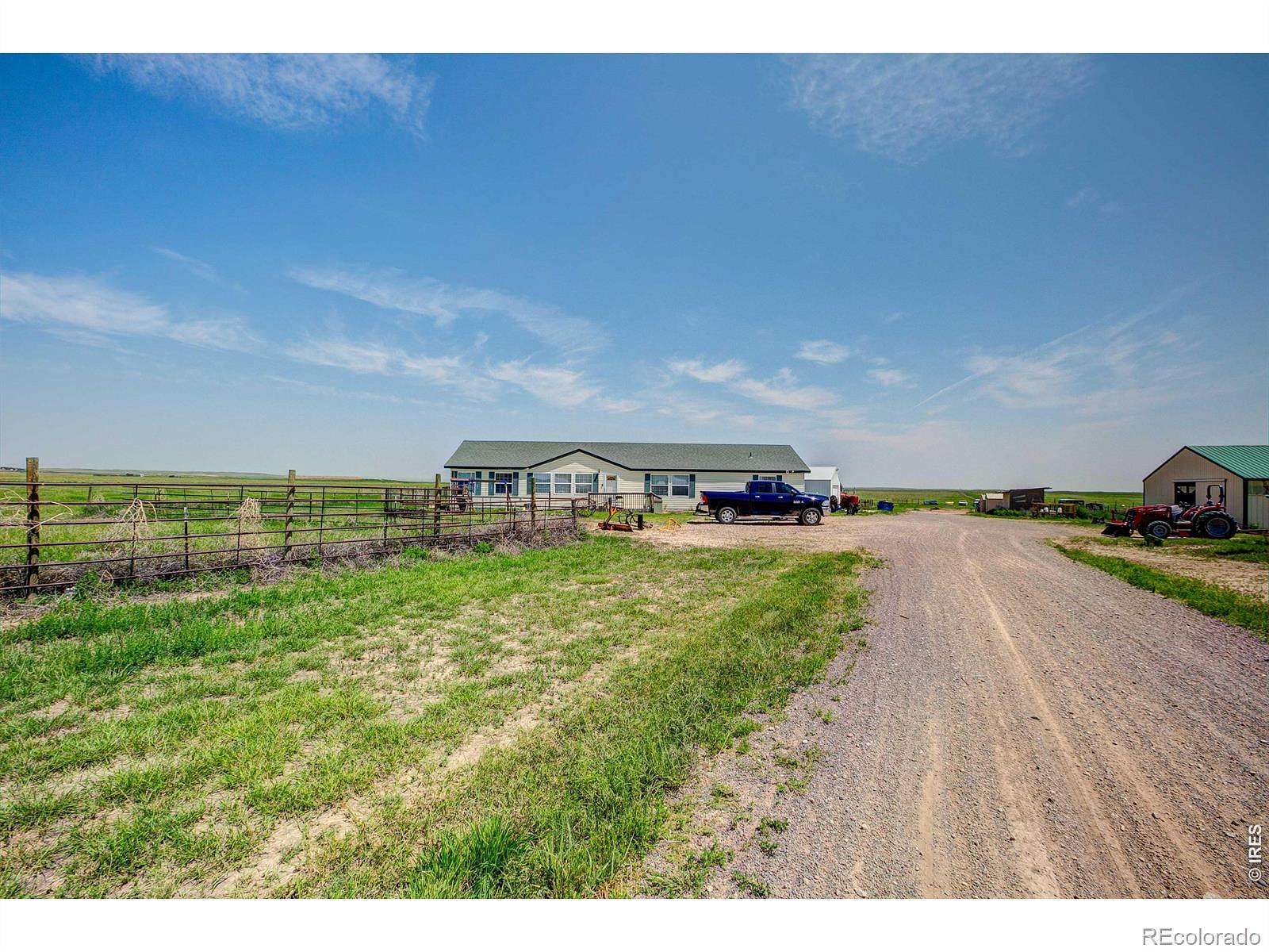 79 Acres of Agricultural Land with Home for Sale in Briggsdale, Colorado