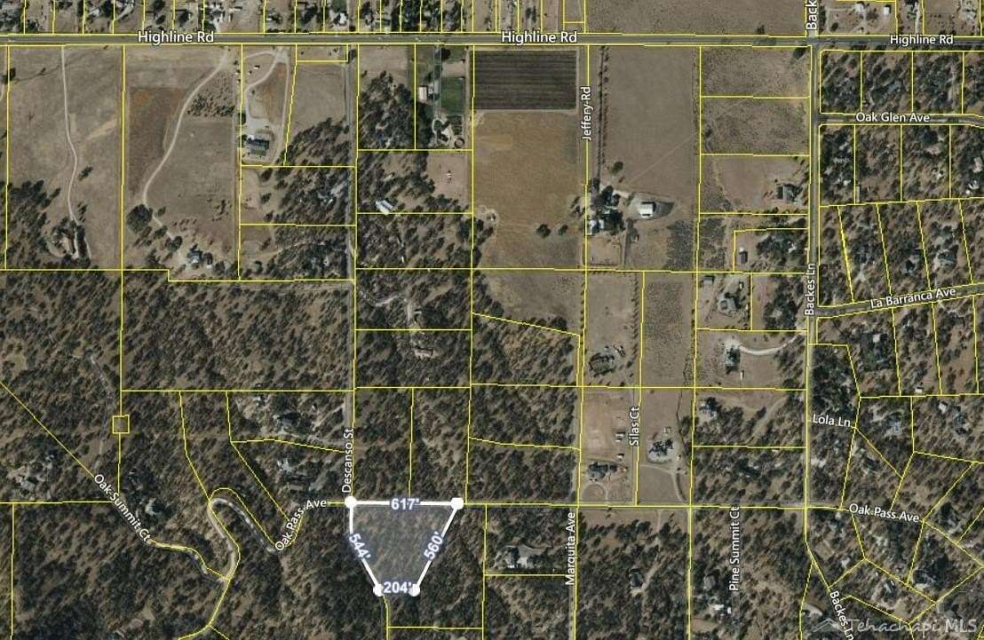 5 Acres of Land for Sale in Tehachapi, California