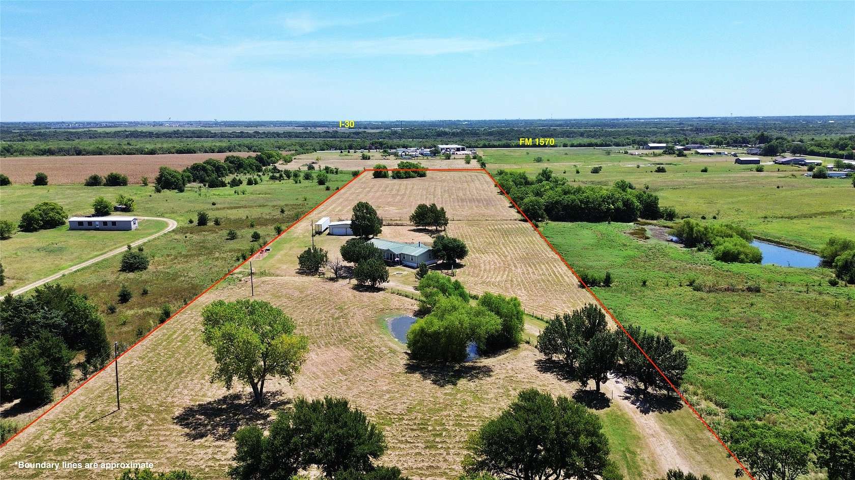 9.78 Acres of Land with Home for Sale in Greenville, Texas