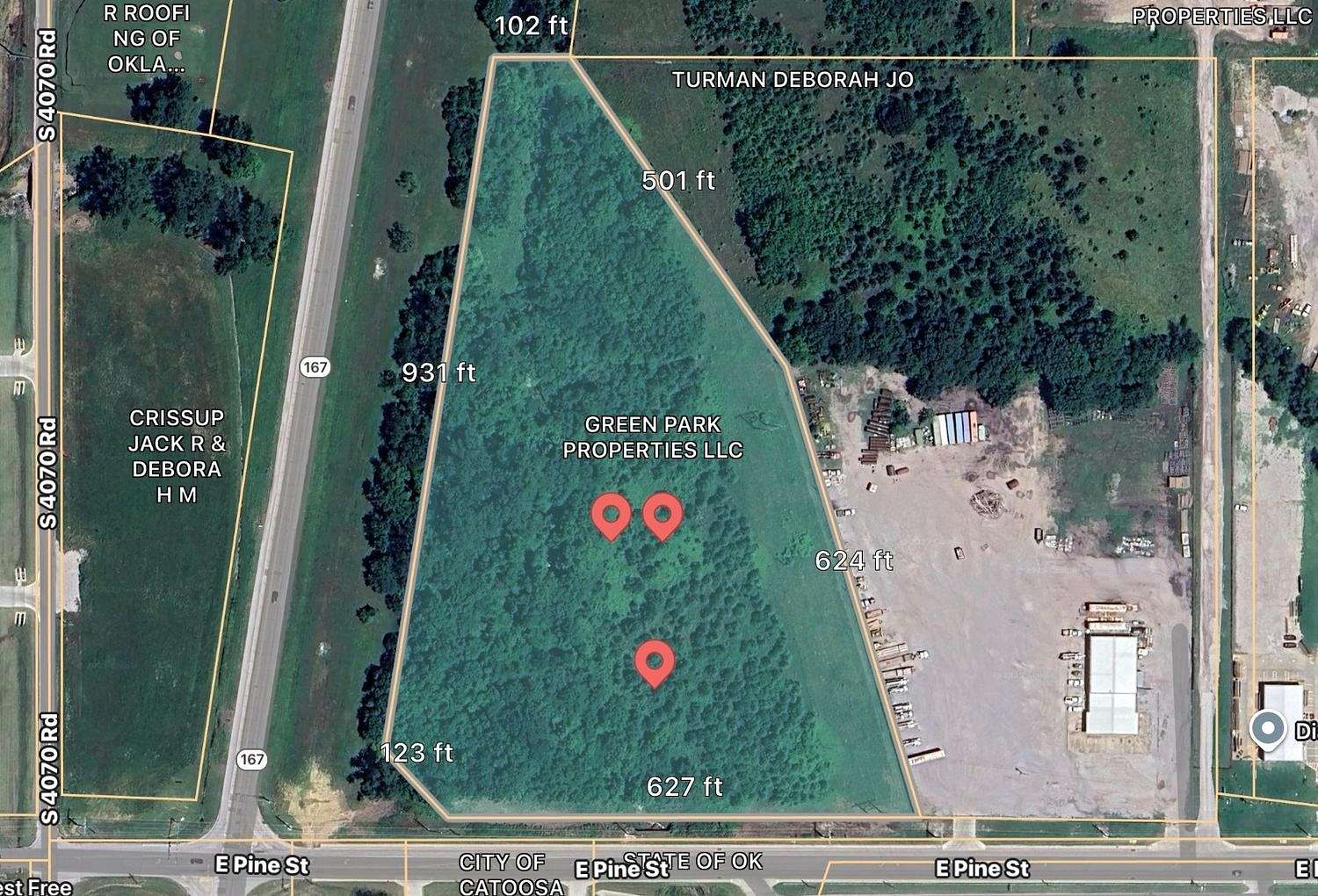 7.38 Acres of Commercial Land for Sale in Catoosa, Oklahoma