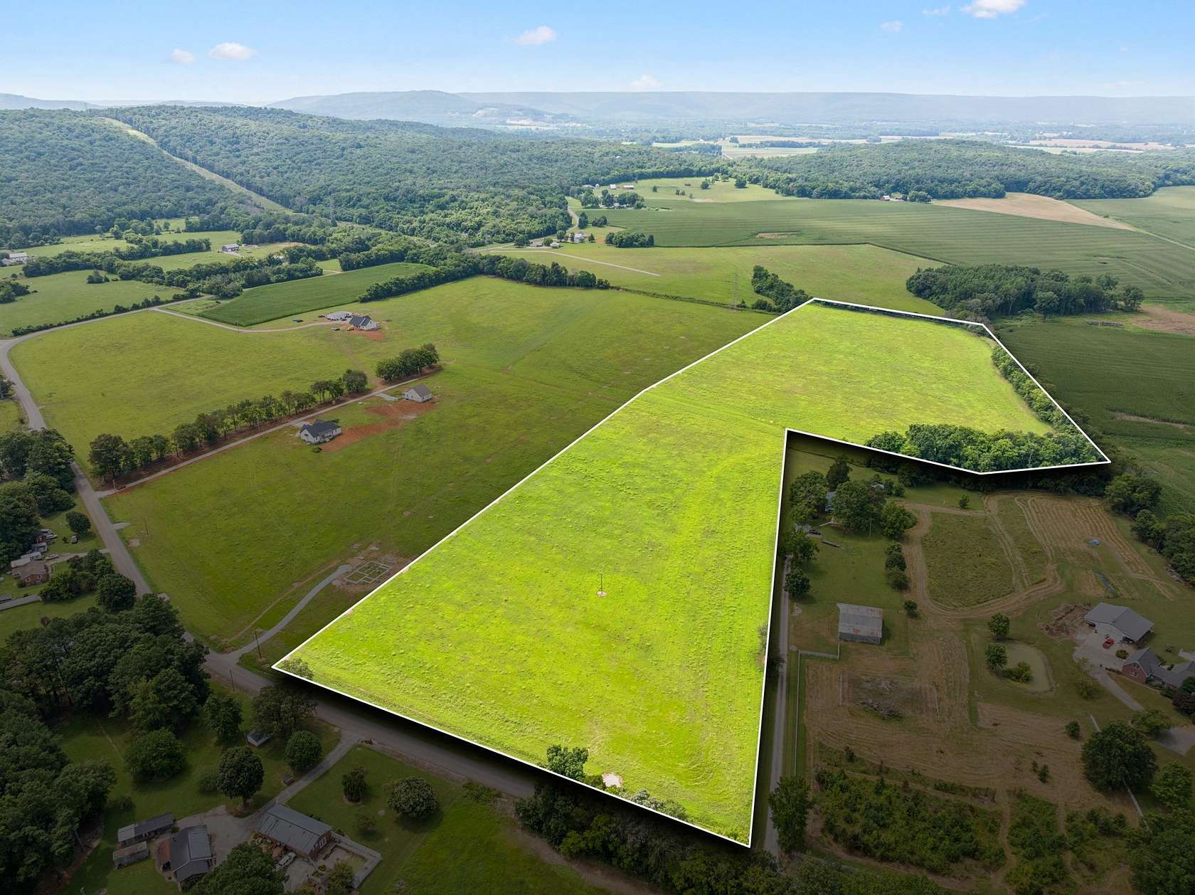 22 Acres of Agricultural Land with Home for Sale in Decherd, Tennessee
