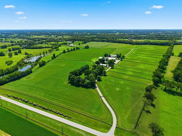 121 Acres of Agricultural Land with Home for Sale in Midway, Kentucky