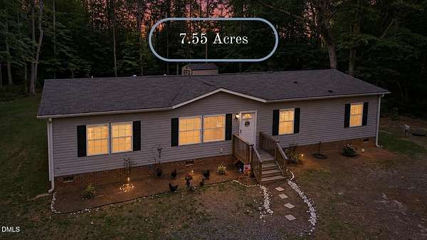 7.55 Acres of Land with Home for Sale in Hurdle Mills, North Carolina