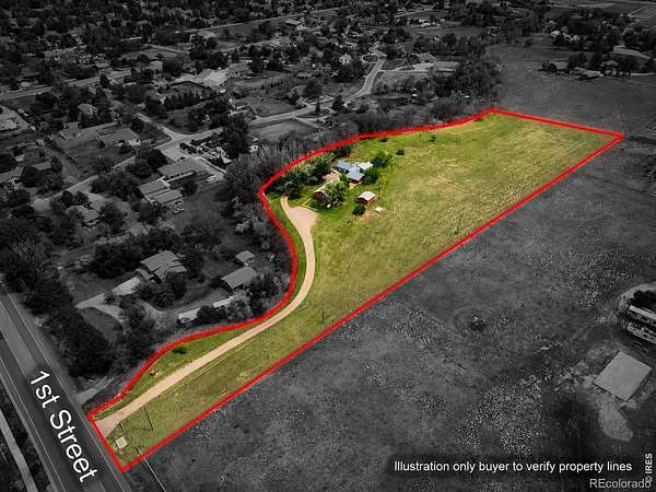 6 Acres of Land with Home for Sale in Loveland, Colorado