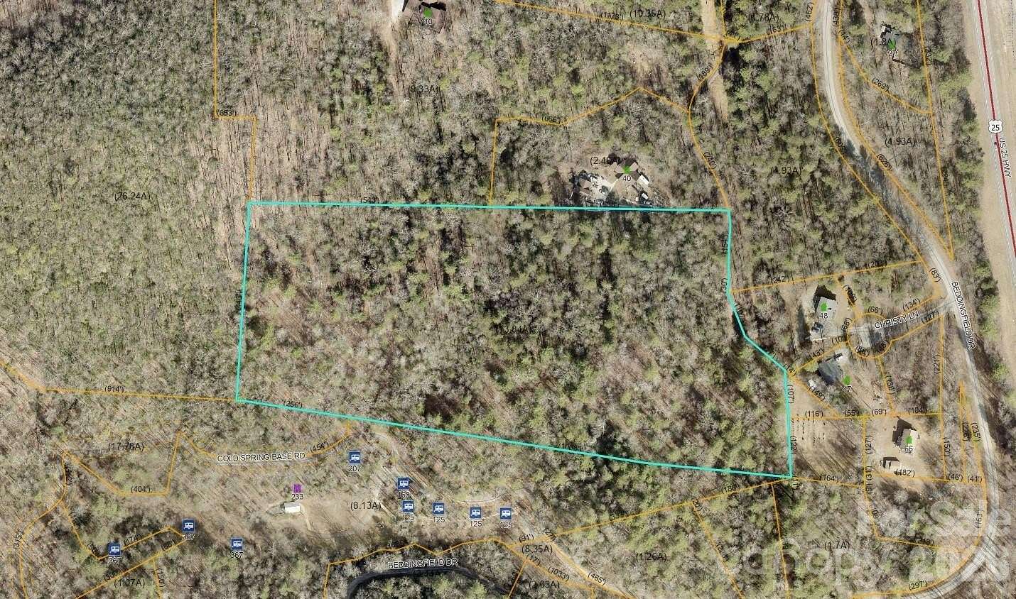 13.8 Acres of Recreational & Residential Land for Sale in Zirconia, North Carolina