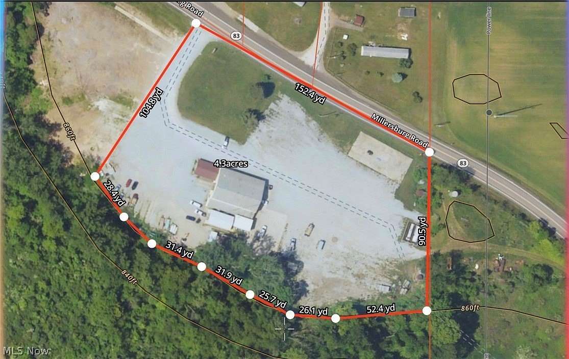 4.3 Acres of Commercial Land for Lease in Holmesville, Ohio