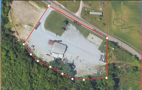 4.3 Acres of Commercial Land for Lease in Holmesville, Ohio