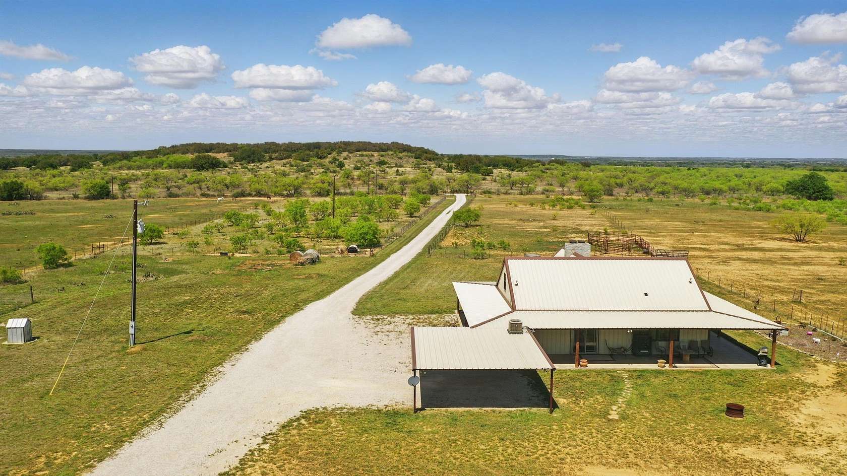 133 Acres of Land with Home for Sale in Gorman, Texas