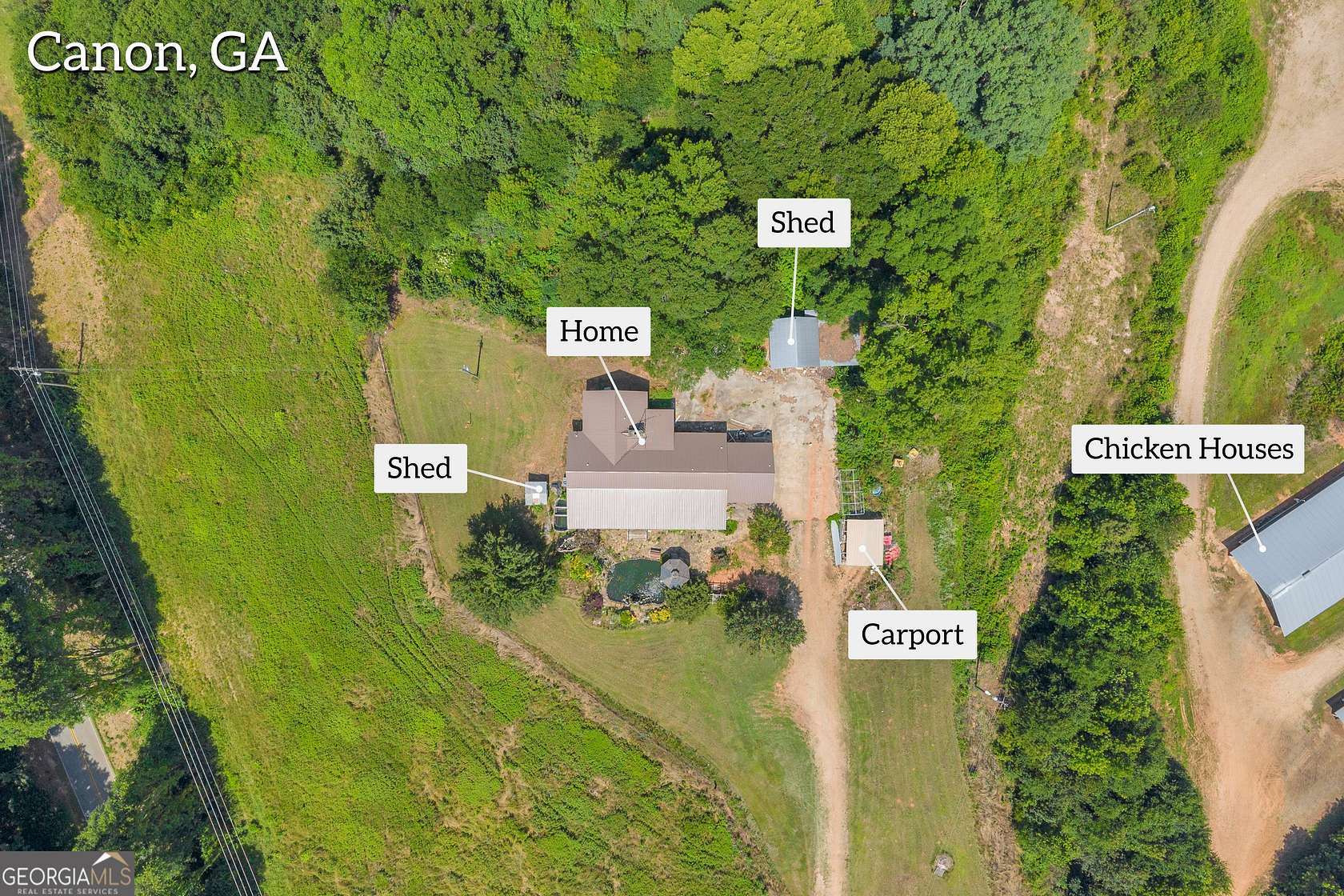 39 Acres of Improved Agricultural Land for Sale in Canon, Georgia