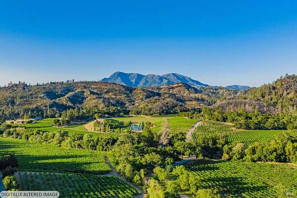 153 Acres of Agricultural Land with Home for Sale in Calistoga, California
