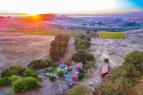 134 Acres of Agricultural Land with Home for Sale in American Canyon, California
