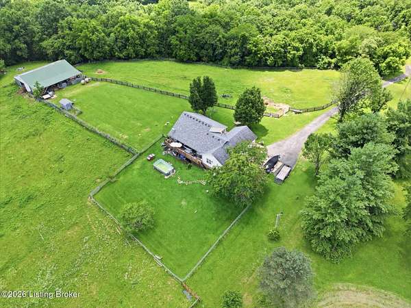 6.87 Acres of Land with Home for Sale in Taylorsville, Kentucky