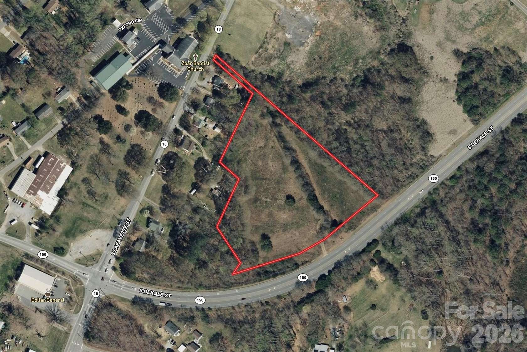 5.6 Acres of Commercial Land for Sale in Shelby, North Carolina