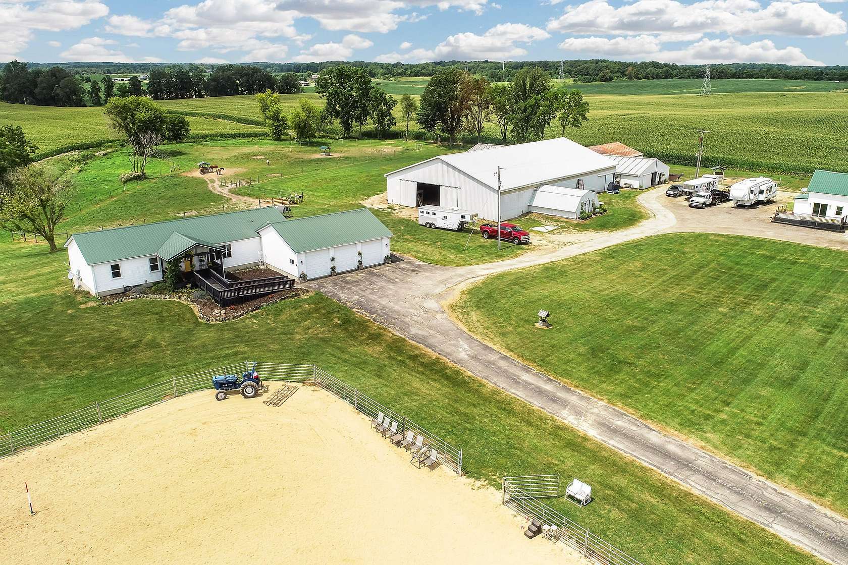 13 Acres of Land with Home for Sale in Adrian, Michigan