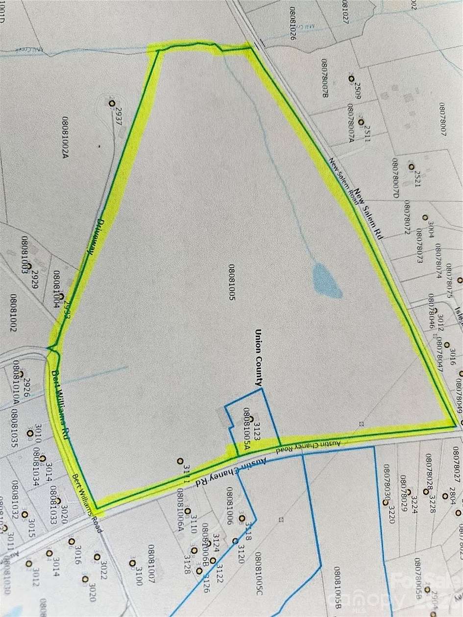 64.6 Acres of Recreational Land for Sale in Monroe, North Carolina