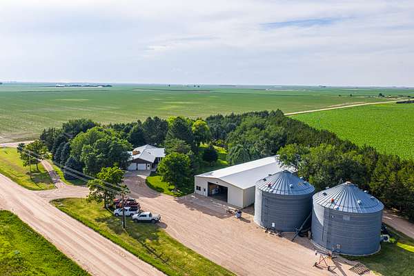 16.9 Acres of Land with Home for Sale in Lamar, Nebraska