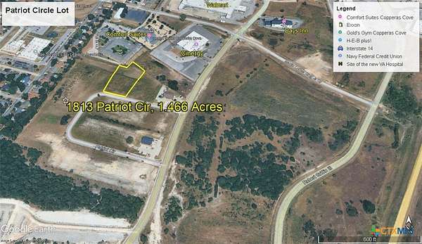 1.47 Acres of Commercial Land for Sale in Copperas Cove, Texas