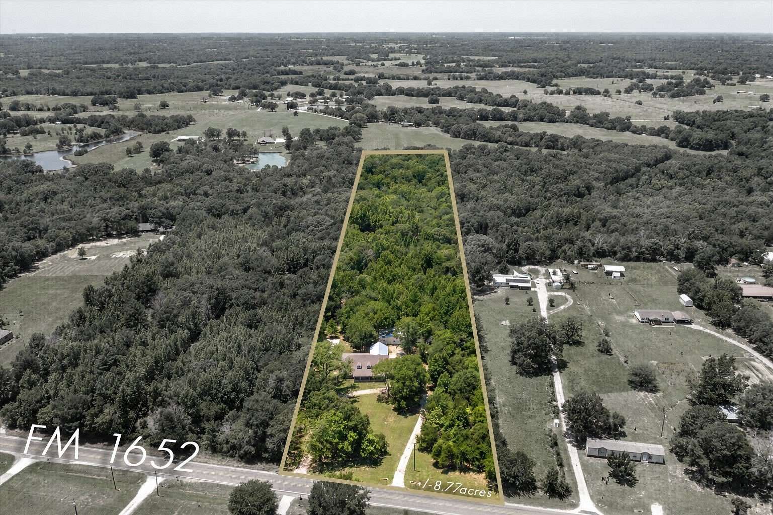 8.77 Acres of Land with Home for Sale in Grand Saline, Texas