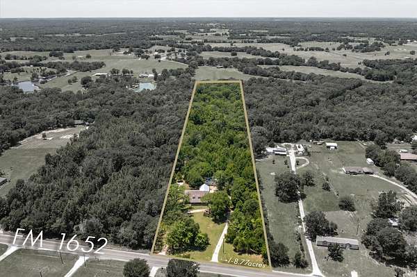 8.77 Acres of Land with Home for Sale in Grand Saline, Texas