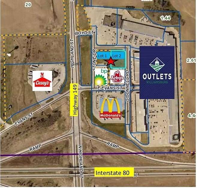 1.5 Acres of Commercial Land for Sale in Williamsburg, Iowa