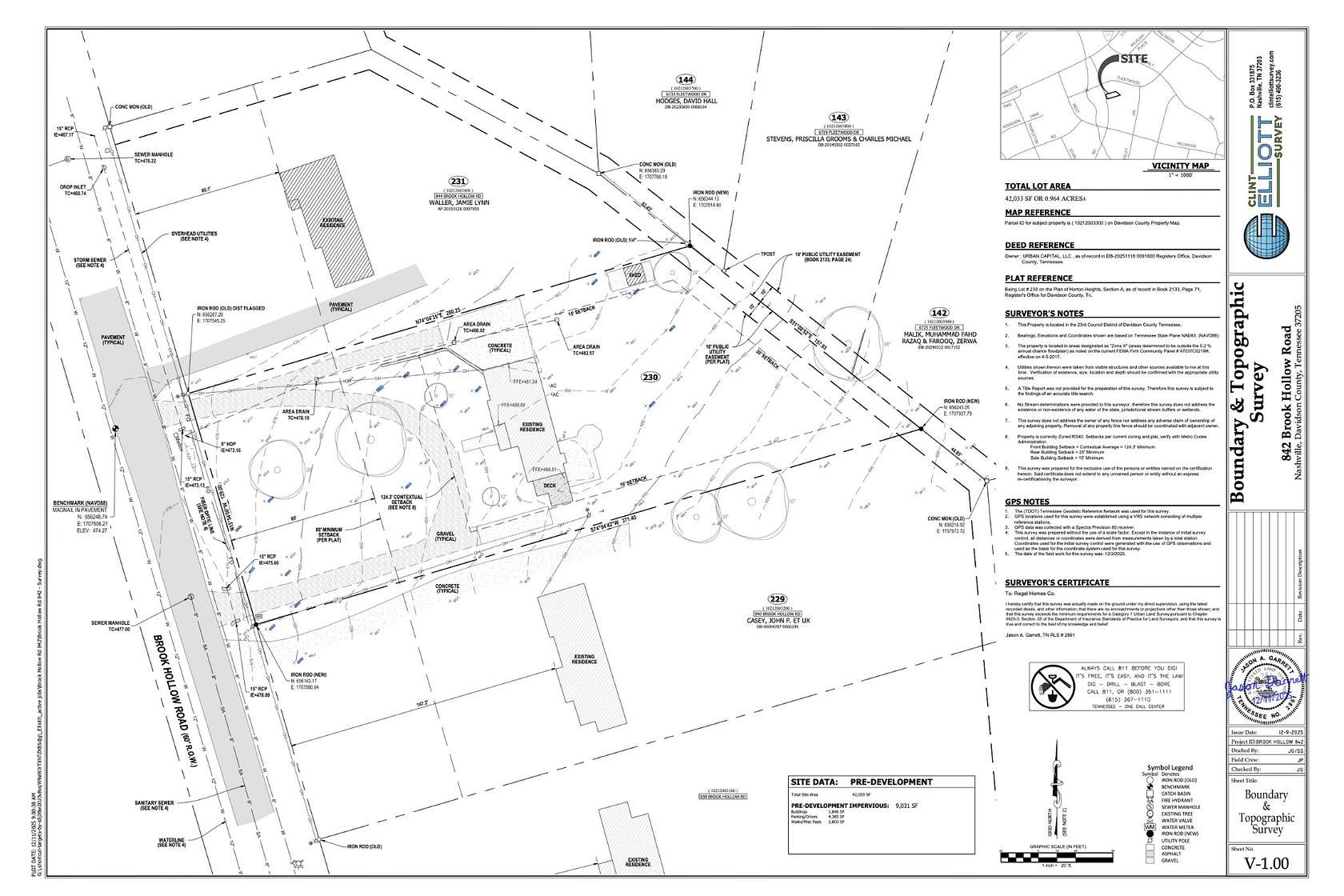 0.94 Acres of Residential Land for Sale in Nashville, Tennessee