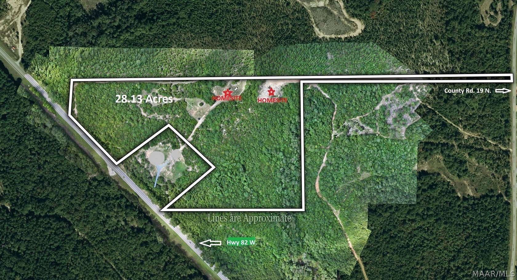 28.1 Acres of Recreational & Residential Land for Sale in Prattville, Alabama