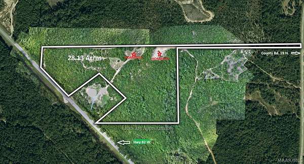28.1 Acres of Recreational & Residential Land for Sale in Prattville, Alabama