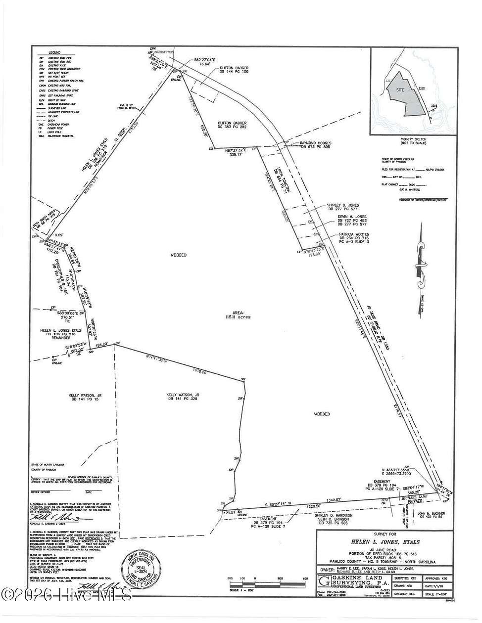 115 Acres of Land for Sale in Oriental, North Carolina