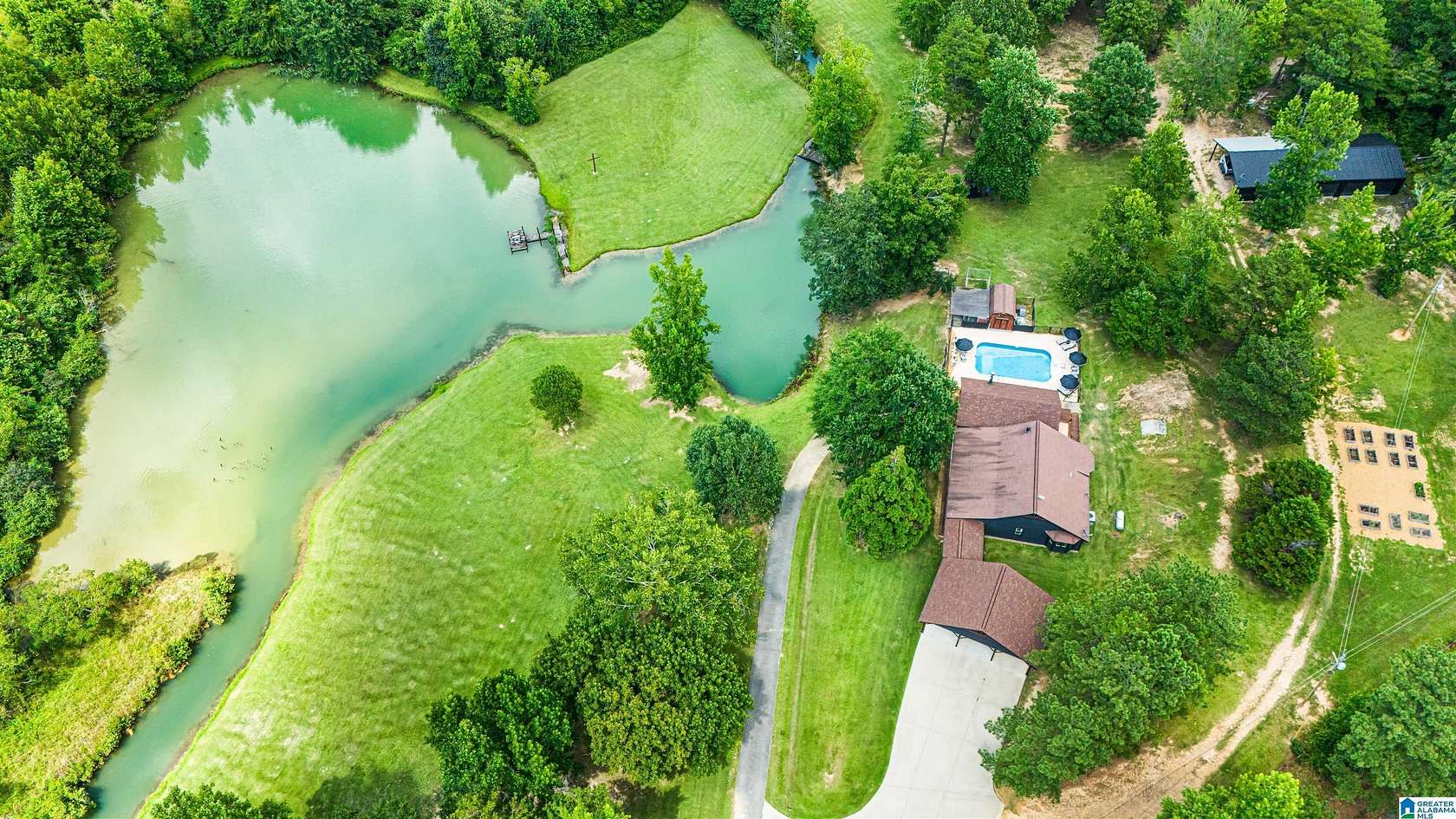 22.5 Acres of Recreational Land with Home for Sale in Piedmont, Alabama