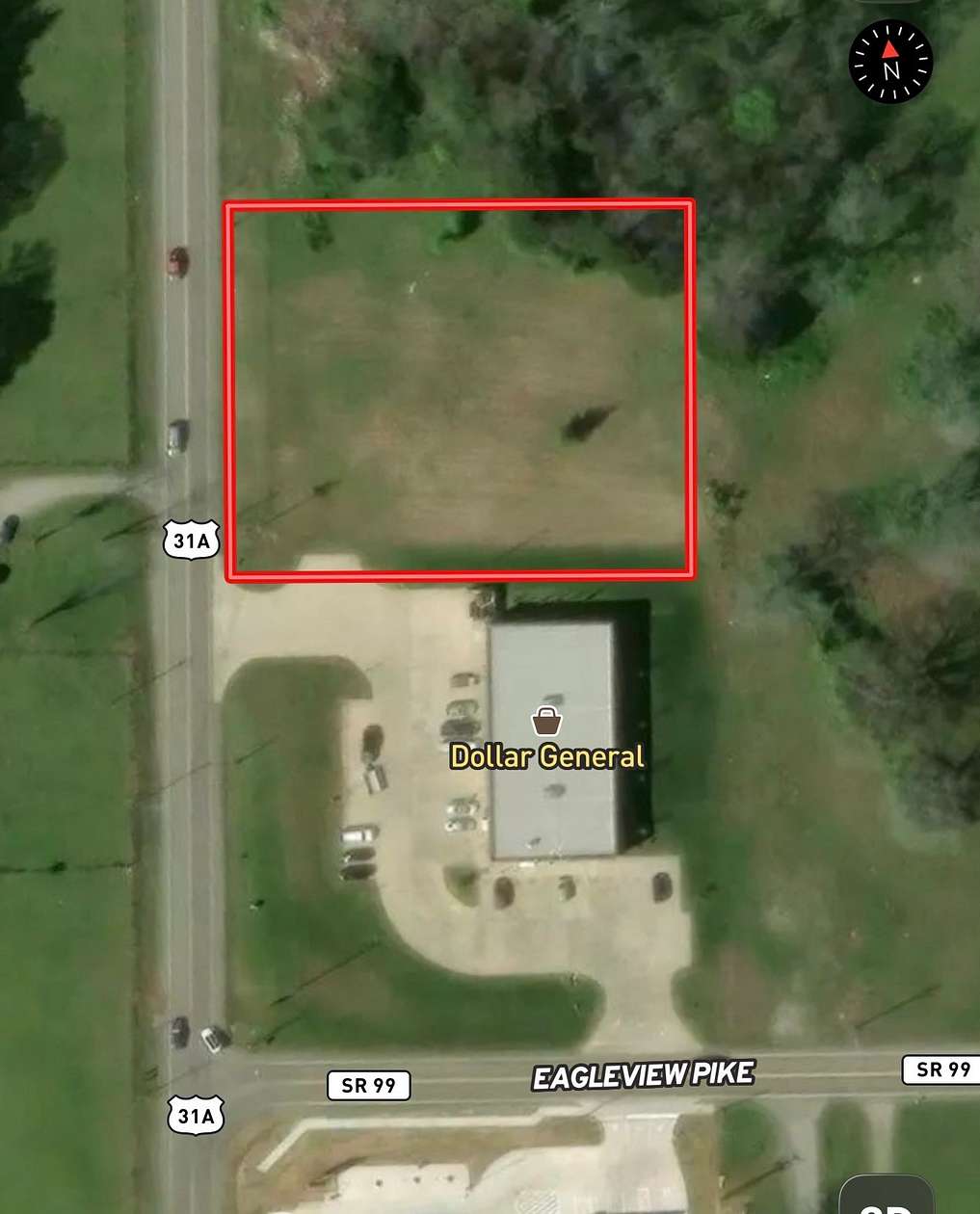1.2 Acres of Commercial Land for Sale in Chapel Hill, Tennessee