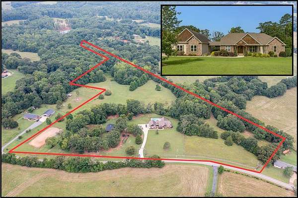 19.6 Acres of Land with Home for Sale in Anderson, South Carolina