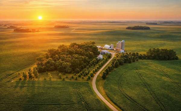 27 Acres of Agricultural Land with Home for Sale in New Ulm, Minnesota