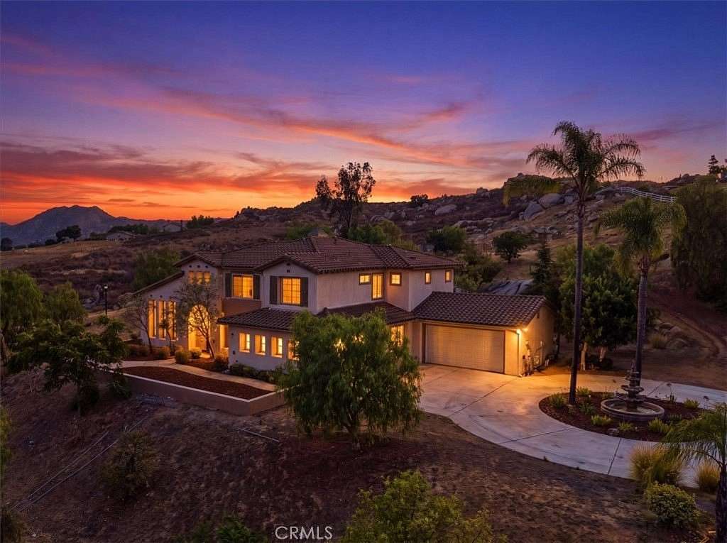 7.13 Acres of Land with Home for Sale in Lake Mathews, California