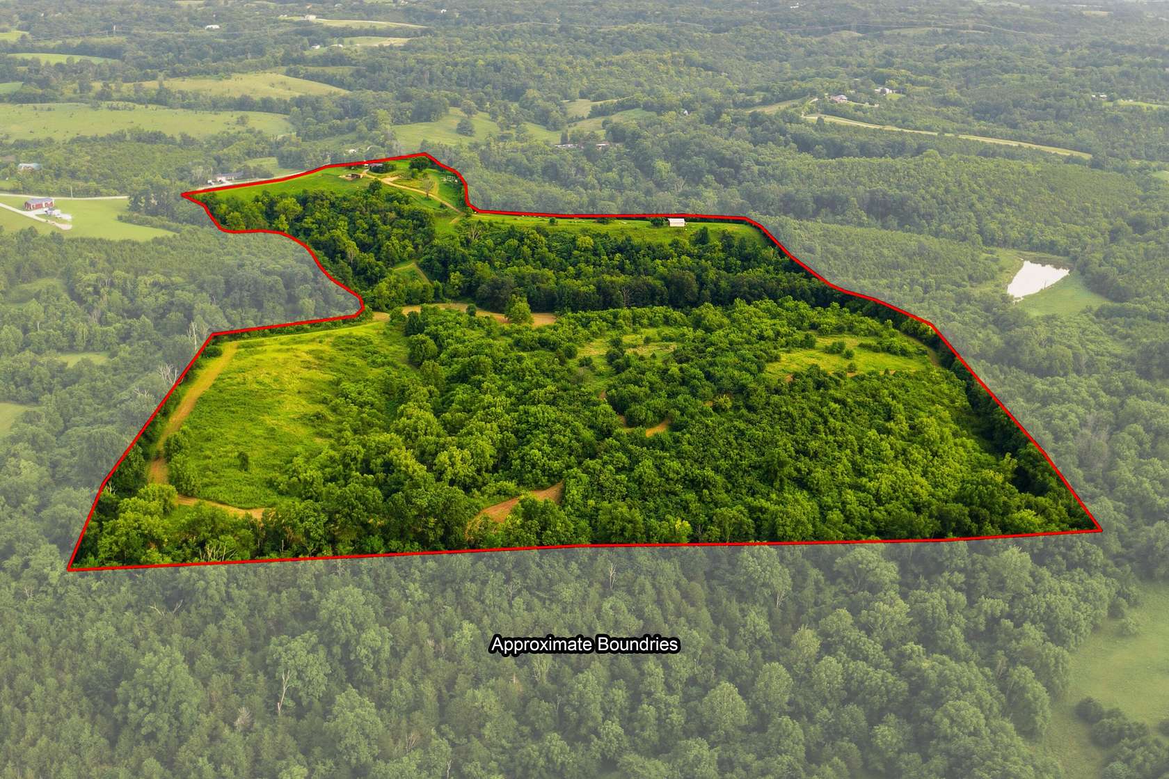 42.8 Acres of Recreational Land with Home for Sale in Harrodsburg, Kentucky